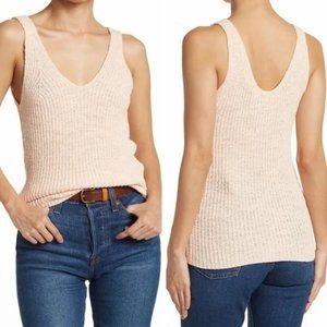 NWT Madewell Roanne Knit Tank Top in Lucid Pink Sweater Tank Size Medium M NEW